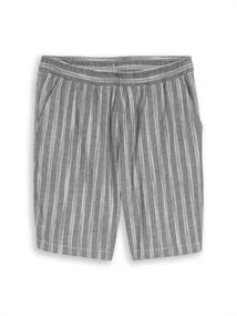 TTRELAXED Shorts mit Leinenanteil black greyish stripe