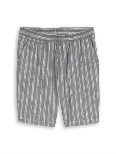 TTRELAXED Shorts mit Leinenanteil black greyish stripe
