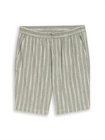 TTRELAXED Shorts mit Leinenanteil sea spray green stripe