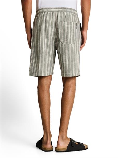 TTRELAXED Shorts mit Leinenanteil sea spray green stripe