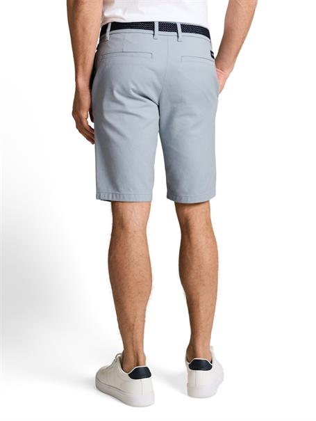 TTSLIM Chino Shorts mit Gürtel blue white zigzag structure