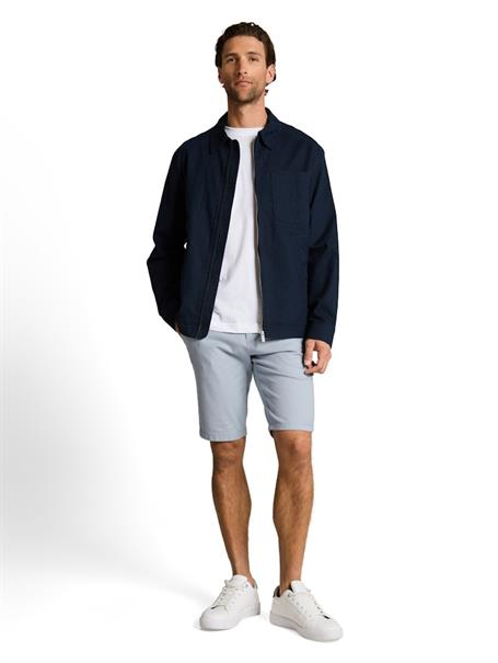 TTSLIM Chino Shorts mit Gürtel blue white zigzag structure