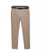 TTTRAVIS Slim Chino mit Gürtel beige brown zig zag structure