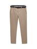 TTTRAVIS Slim Chino mit Gürtel beige brown zig zag structure