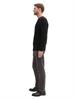 TTTRAVIS Slim Chino mit Gürtel grey black zig zag structure