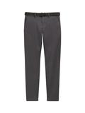 TTTRAVIS Slim Chino mit Gürtel grey black zig zag structure