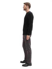 TTTRAVIS Slim Chino mit Gürtel grey black zig zag structure
