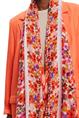 Tuch mit floralem Muster orange red
