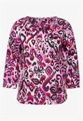 Tunika Bluse mit Print bloomy pink