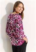 Tunika Bluse mit Print bloomy pink