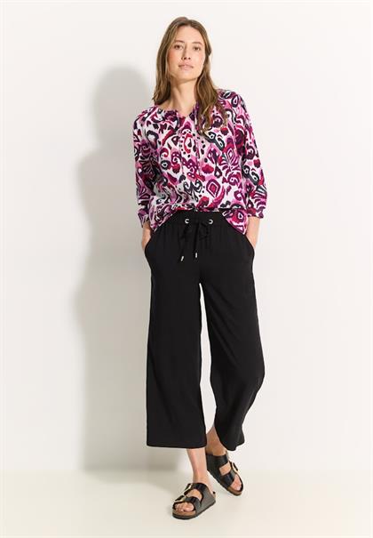 Tunika Bluse mit Print bloomy pink