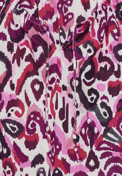 Tunika Bluse mit Print bloomy pink
