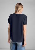 Tunika Bluse mit Print deep blue