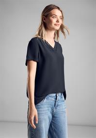 Tunika Bluse mit Print deep blue