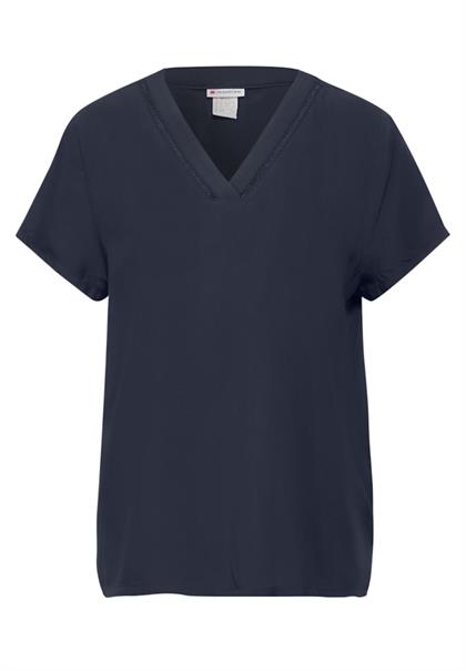 Tunika Bluse mit Print deep blue