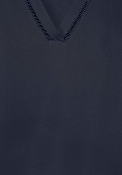 Tunika Bluse mit Print deep blue