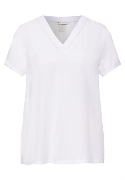 Tunika Bluse mit Print white