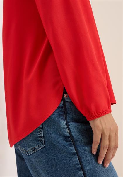 Tunika in Unifarbe fiery red