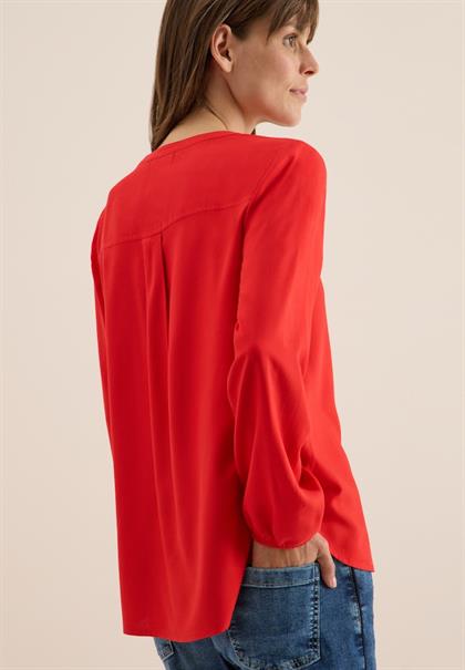 Tunika in Unifarbe fiery red