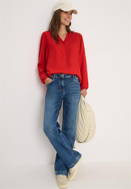 Tunika in Unifarbe fiery red