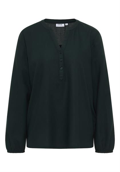 Tunika in Unifarbe ink green