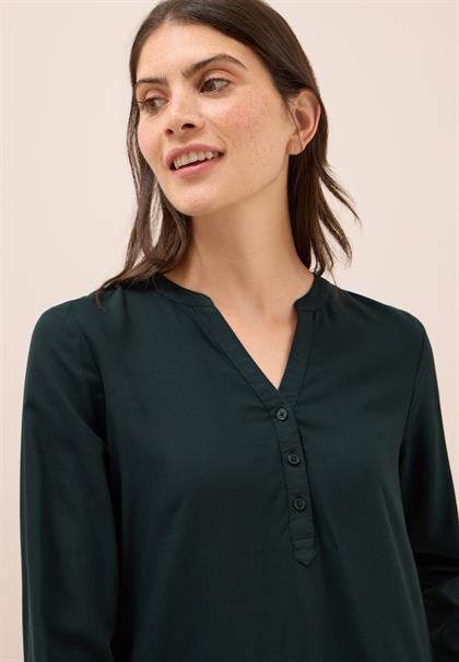 Tunika in Unifarbe ink green