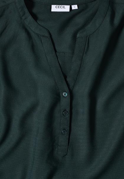 Tunika in Unifarbe ink green