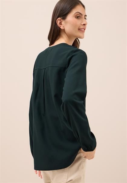 Tunika in Unifarbe ink green