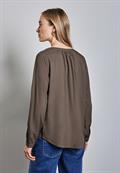 Tunika in Unifarbe muddy brown