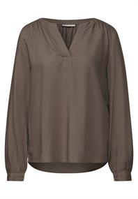 Tunika in Unifarbe muddy brown