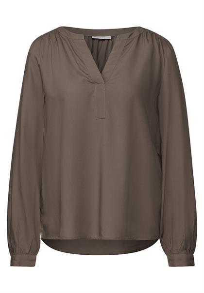 Tunika in Unifarbe muddy brown