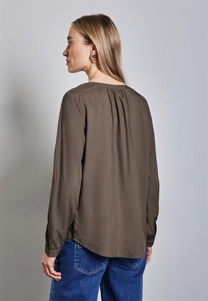 Tunika in Unifarbe muddy brown