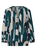 Tunika mit Tape-Details tide blue