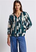 Tunika mit Tape-Details tide blue