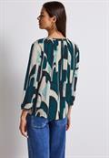 Tunika mit Tape-Details tide blue