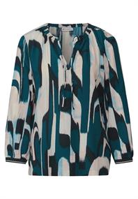 Tunika mit Tape-Details tide blue