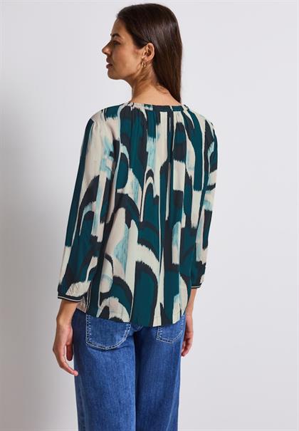 Tunika mit Tape-Details tide blue