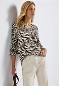 Tunika mit Zebra Print deep roast brown
