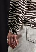 Tunika mit Zebra Print deep roast brown