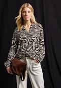 Tunika mit Zebra Print deep roast brown