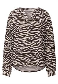Tunika mit Zebra Print deep roast brown