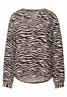 Tunika mit Zebra Print deep roast brown
