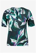 Tunika-Shirt mit Print fir green