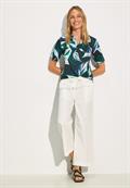 Tunika-Shirt mit Print fir green