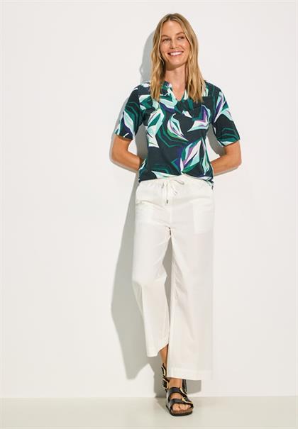 Tunika-Shirt mit Print fir green