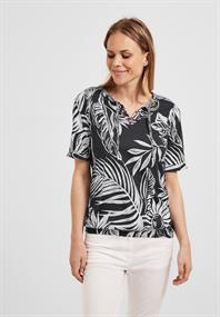 Tunika T-Shirt mit Print carbon grey