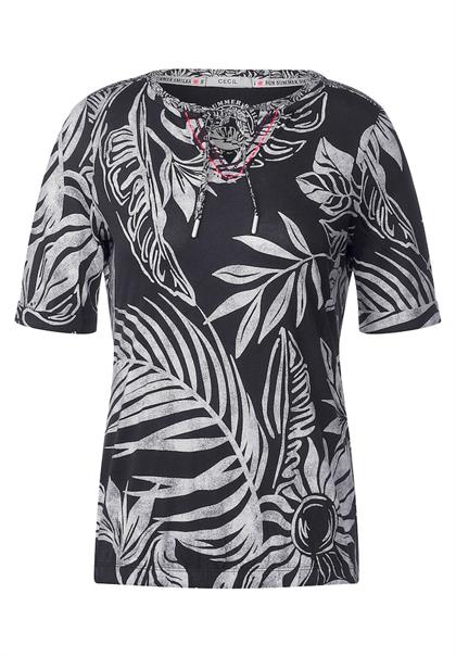Tunika T-Shirt mit Print carbon grey