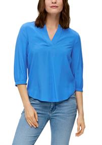 Tunikabluse mit All-over-Print blau1