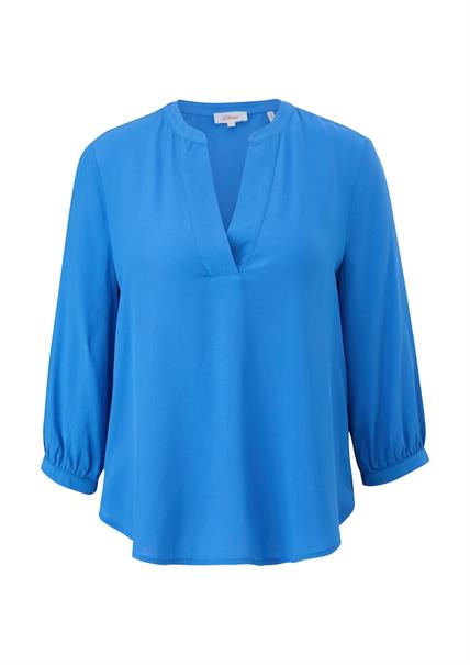 Tunikabluse mit All-over-Print blau1