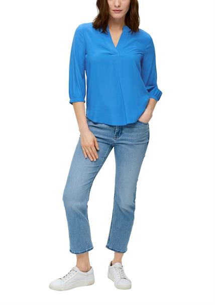 Tunikabluse mit All-over-Print blau1